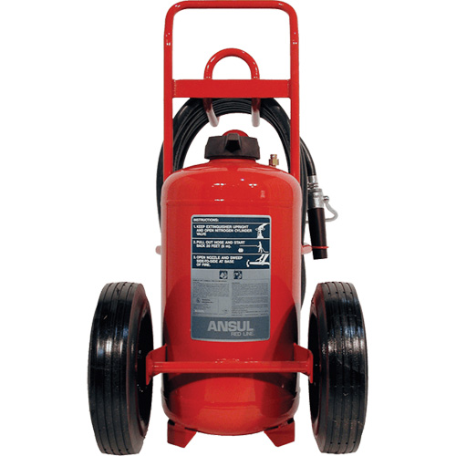 Red Line&reg; Wheeled Fire Extinguishers, BC, 125 lbs. Capacity Oxymax Inc