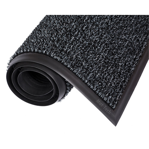 Astro-Plus Mat, Polyethylene, Scraper Type, Textured Pattern, 3-3/10' x 8', Charcoal Oxymax Inc