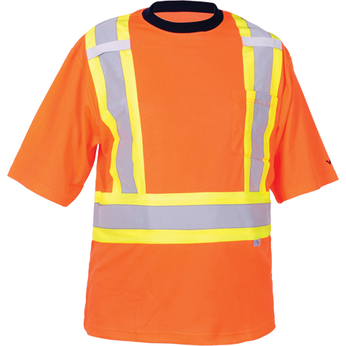 Safety T-Shirt, Polyester, Medium, High Visibility Orange Oxymax Inc