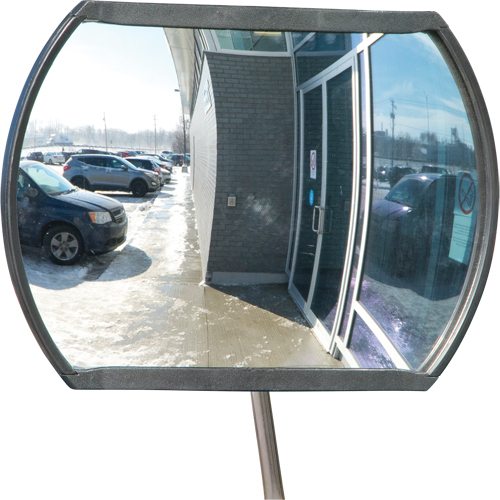 Miroir convexe rectangulaire/rond avec bras t&eacute;lescopique, 12" h x 18" la, Int&eacute;rieur/Ext&eacute;rieur Oxymax Inc