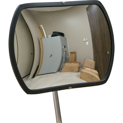 Roundtangular Convex Mirror with Telescopic Arm, 12" H x 18" W, Indoor/Outdoor Oxymax Inc