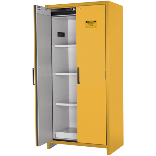 Armoire d'entreposage 90 minutes s&eacute;curitaire et conforme &agrave; la norme EN, 30 gal., 2 Porte(s), 35,16" La x 76,89" h x 24,21" p Oxymax Inc