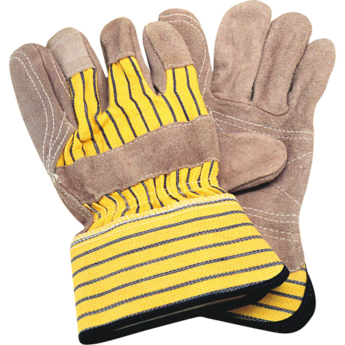 Double-Palm Fitters Gloves, Large, Split Cowhide Palm, Cotton Inner Lining Oxymax Inc