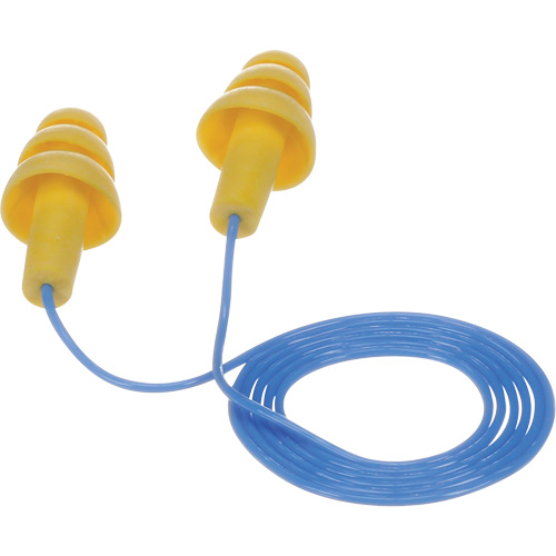 Bouchons d'oreilles pr&eacute;moul&eacute;s E-A-R Ultrafit, Avec cordon, Vrac - Sac en poly, 25 dB NRR, Taille unique Oxymax Inc