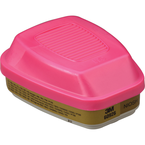 6000 Series Respirator Cartridges, Gas/Vapour Cartridge, Multi-Gas/Vapour/P100 Oxymax Inc