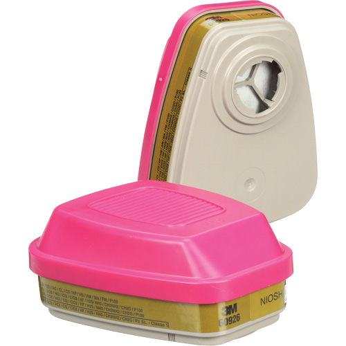 6000 Series Respirator Cartridges, Gas/Vapour Cartridge, Multi-Gas/Vapour/P100 Oxymax Inc