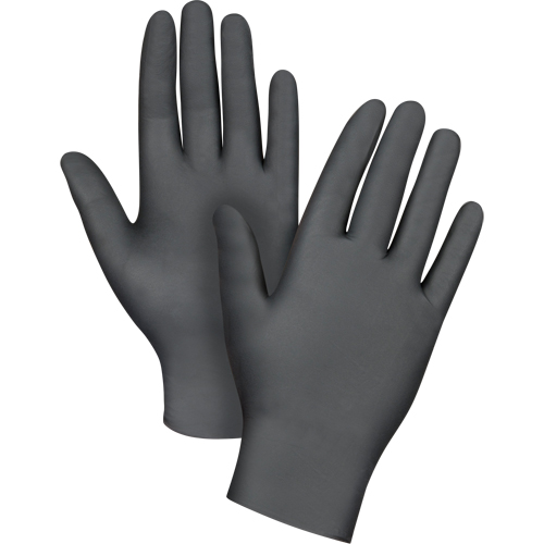 Puncture-Resistant Medical-Grade Disposable Gloves, Small, Nitrile, 5-mil, Powder-Free, Black, Class 2 Oxymax Inc