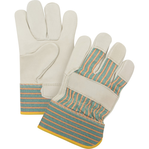 Abrasion-Resistant Fitter's Gloves, Medium, Grain Cowhide Palm Oxymax Inc