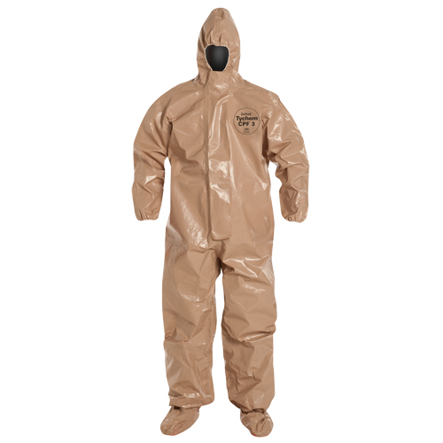 Combinaison de protection Tychem 5000 avec capuchon, Petit, Brun Oxymax Inc