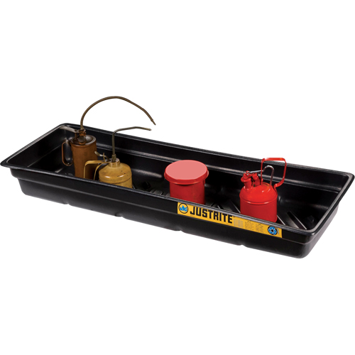 EcoPolyBlend Spill Tray, 46" L x 16" W x 5.5" H, 12 gal. Spill Capacity Oxymax Inc