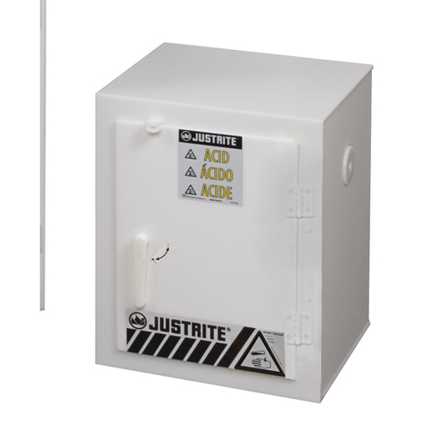 Solid Polyethylene Acid Cabinets, 6 x 0.66043 Gal., 17" x 22" x 17" Oxymax Inc