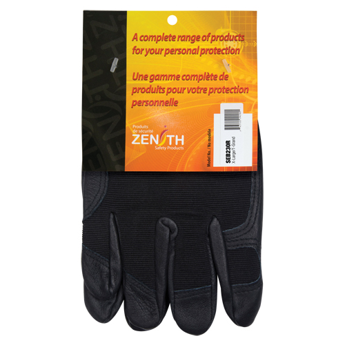 ZM300 Mechanic's Gloves, Grain Leather Palm, Size X-Large Oxymax Inc