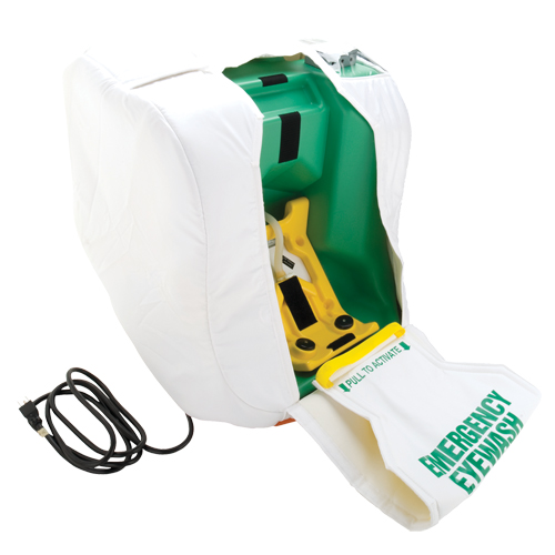 Heated Portable Eyewash Station, Gravity-Fed, 16 gal. Capacity, Meets ANSI Z358.1 Oxymax Inc
