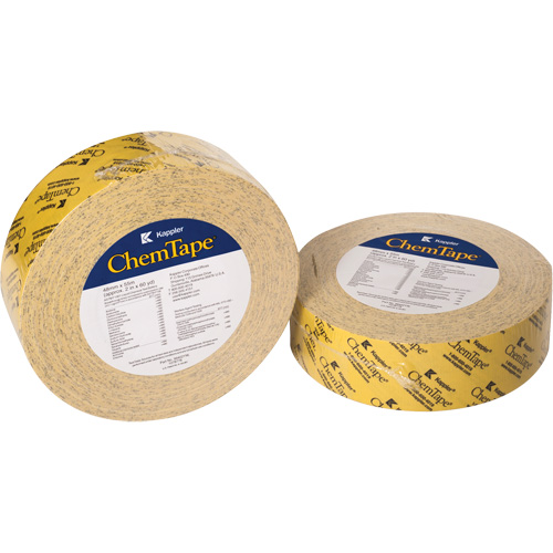 ChemTape&reg; Chemical-Resistant Tape, 50.8 mm (2") x 50 m (164'), Yellow Oxymax Inc