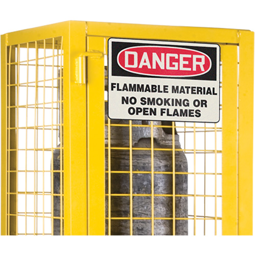 CSA-Compliant Gas Cylinder Safety Cabinet, 2 Cylinder Capacity, 17" W x 17" D x 69" H, Yellow Oxymax Inc