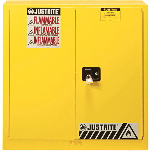 Armoire de s&eacute;curit&eacute; pour produits inflammables Ex Sure-Grip, 30 gal., 2 Porte(s), 36" La x 35" h x 24" p Oxymax Inc