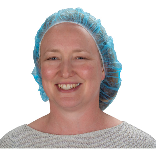 Bonnets bouffants non tiss&eacute;s, Polypropyl&egrave;ne, 21"/Grand, Bleu Oxymax Inc