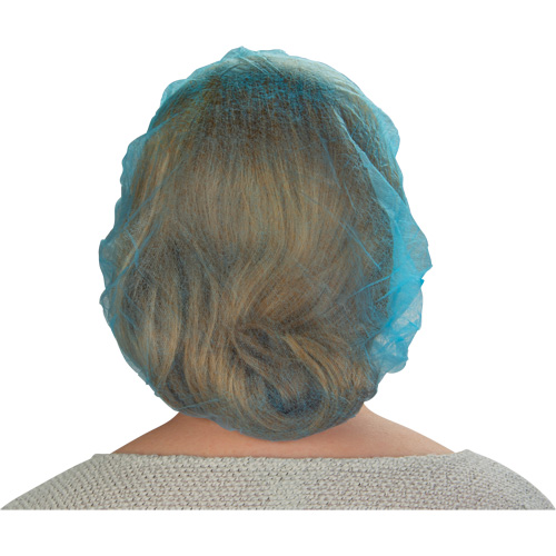 Bonnets bouffants non tiss&eacute;s, Polypropyl&egrave;ne, 21"/Grand, Bleu Oxymax Inc