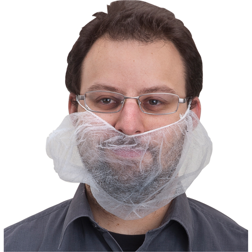 Beard Nets, Polypropylene, White Oxymax Inc