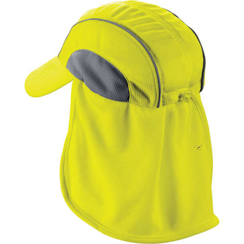 Chill-Its&reg; 6650 Cooling Hats with Neck Shades, Hi-Vis Lime Oxymax Inc