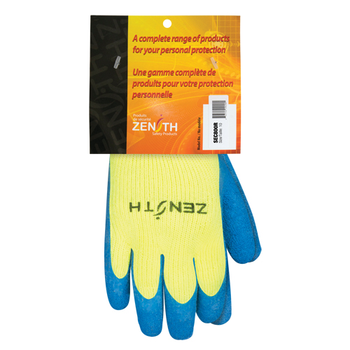 Gants haute visibilit&eacute; doubl&eacute;s d'acrylique de caoutchouc naturel, 10, R&ecirc;vetement Latex de caoutchouc, Calibre 7, Enveloppe en Acrylique Oxymax Inc