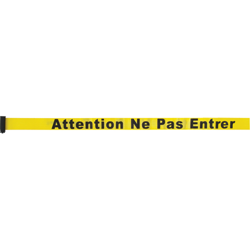 Cartouche de ruban pour assembler votre propre barri&egrave;re de contr&ocirc;le des foules, Attention ne pas entrer, 7', Ruban Jaune Oxymax Inc