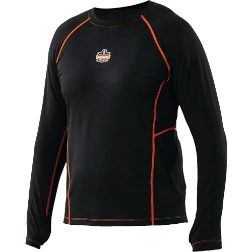 Long Sleeve Thermal Shirts, Men's, Medium, Black Oxymax Inc