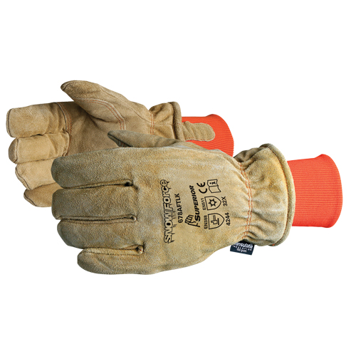 SnowForce Brown Freezer Glove, One Size, Grain Cowhide Palm, Thinsulate Inner Lining Oxymax Inc