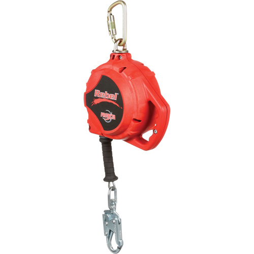 Rebel Self Retracting Lifeline, 33', Galvanized Steel, Swivel Oxymax Inc