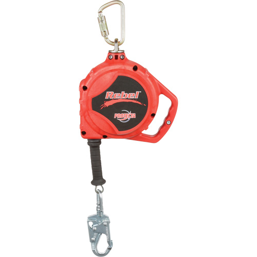 Rebel Self Retracting Lifeline, 33', Galvanized Steel, Swivel Oxymax Inc