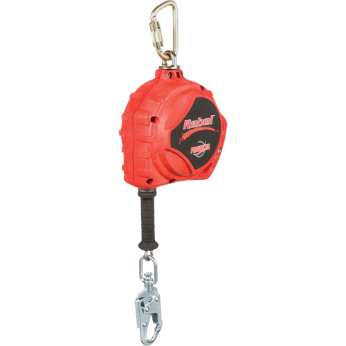 Rebel Self Retracting Lifeline, 33', Galvanized Steel, Swivel Oxymax Inc