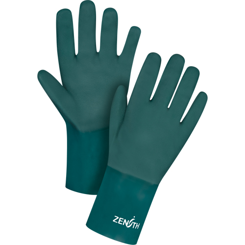 Gants verts &agrave; double enduit, 12" lo, PVC, Doublure en Jersey de coton, 70 mils Oxymax Inc