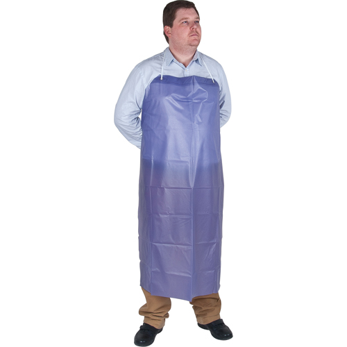 Tablier l&eacute;ger, Vinyle, 45" lo x 36" la, Bleu Oxymax Inc