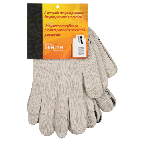 Gants tricot&eacute;s de poids lourd, Poly/coton, Un c&ocirc;t&eacute;, Calibre 7, Grand Oxymax Inc