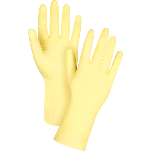 Gants jaune canari de premi&egrave;re qualit&eacute; r&eacute;sistants aux produits chimiques, Taille T-Grand/10, 12" lo, Latex de caoutchouc, Doublure en Ouat&eacute;e, 18 mils Oxymax Inc