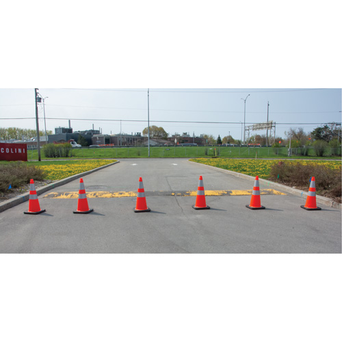 Traffic Cone, 28", Orange, 4" & 6" Reflective Collar(s) Oxymax Inc