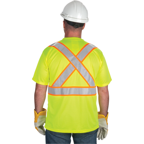 T-shirt conforme &agrave; la CSA, Polyester, T-Grand, Jaune lime haute visibilit&eacute; Oxymax Inc