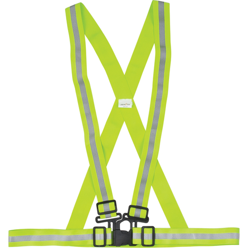 Standard-Duty Safety Harness, High Visibility Lime-Yellow, Silver Reflective Colour, Medium Oxymax Inc