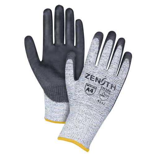 Gants &eacute;lastiques sans coutures r&eacute;sistants &agrave; la coupe, Taille 2T-Grand/11, Calibre 13, Rev&ecirc;tement Polyur&eacute;thane, Enveloppe en PEHP, ANSI/ISEA 105 niveau 4/EN 388 niveau 5 Oxymax Inc