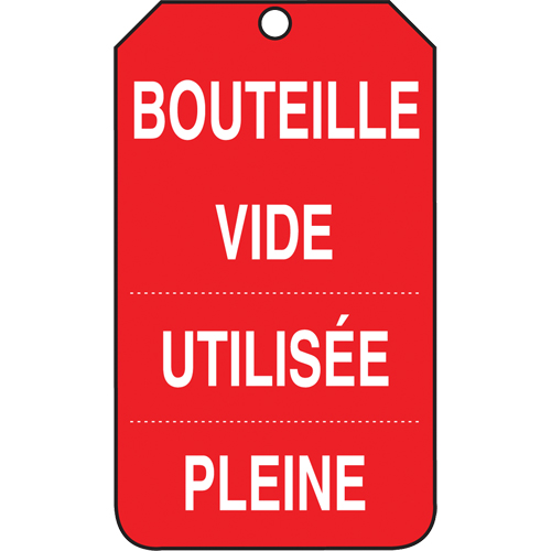 &eacute;tiquettes de s&eacute;curit&eacute; d'inspection et de contr&ocirc;le de l'&eacute;tat de l'&eacute;quipement, Papier cartonn&eacute;, 3-3/8" la x 5-7/8" h, Français Oxymax Inc