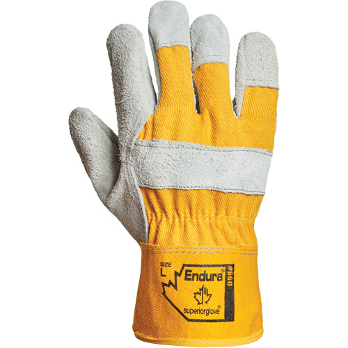 Endura&reg; Fitter Gloves, Large, Split Leather Palm, Cotton Inner Lining Oxymax Inc