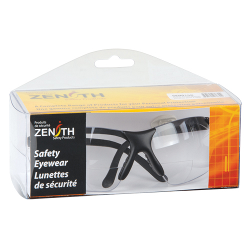 Z1800 Series Reader Safety Glasses, Anti-Scratch, Clear, 2.0 Diopter Oxymax Inc