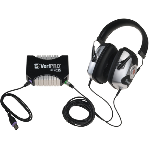 Syst&egrave;me pour tester l'ajustement des bouchons d'oreille VeriPRO de Howard Leight Oxymax Inc