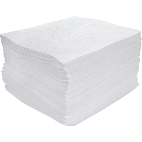 Premium Meltblown Sorbent Pads, Oil Only, 15" x 17", 25 gal. Absorbancy Oxymax Inc