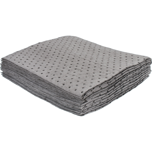 Feuilles absorbantes li&eacute;es de premi&egrave;re qualit&eacute;, Universel, 15" x 17", 8 gal. d'absorption Oxymax Inc