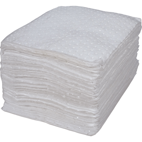 Premium Bonded Sorbent Pads, Oil Only, 15" x 17", 25 gal. Absorbancy Oxymax Inc