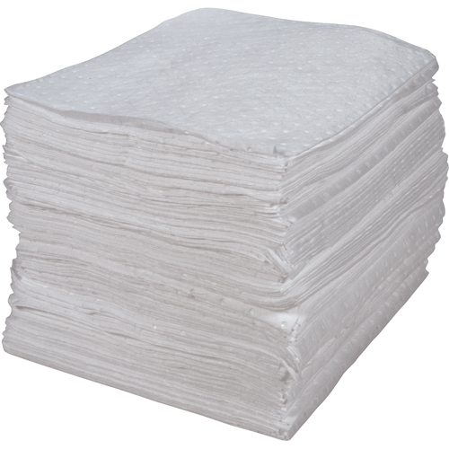 Premium Bonded Sorbent Pads, Oil Only, 15" x 17", 30 gal. Absorbancy Oxymax Inc