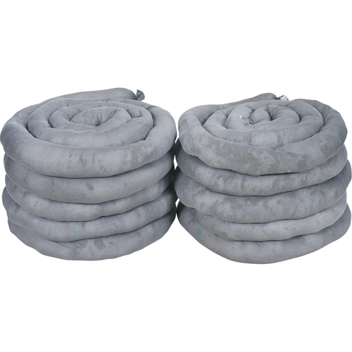 Remblais tubulaires absorbants, Universel, Absorption 40 gal., 3" la x 10' lo, Pqt de 10 Oxymax Inc