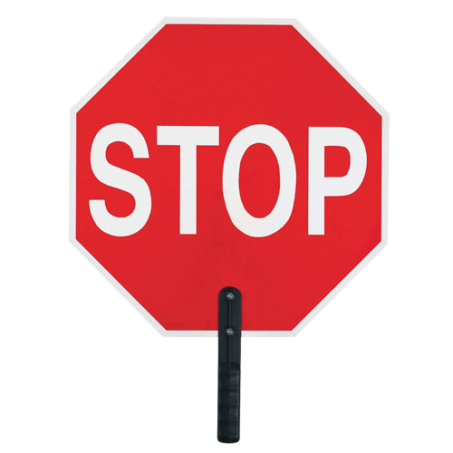 "Stop" Traffic Sign, 18" x 18", Plastic, English with Pictogram Oxymax Inc