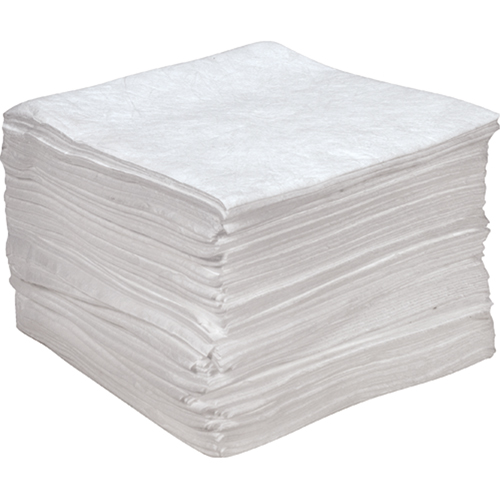 Premium Anti Static Sorbent Pads, Oil Only, 15" x 18", 25 gal. Absorbancy Oxymax Inc